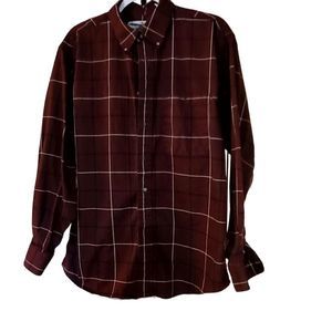 Cotten Mill Mens Large Muroon long sleeve shirt